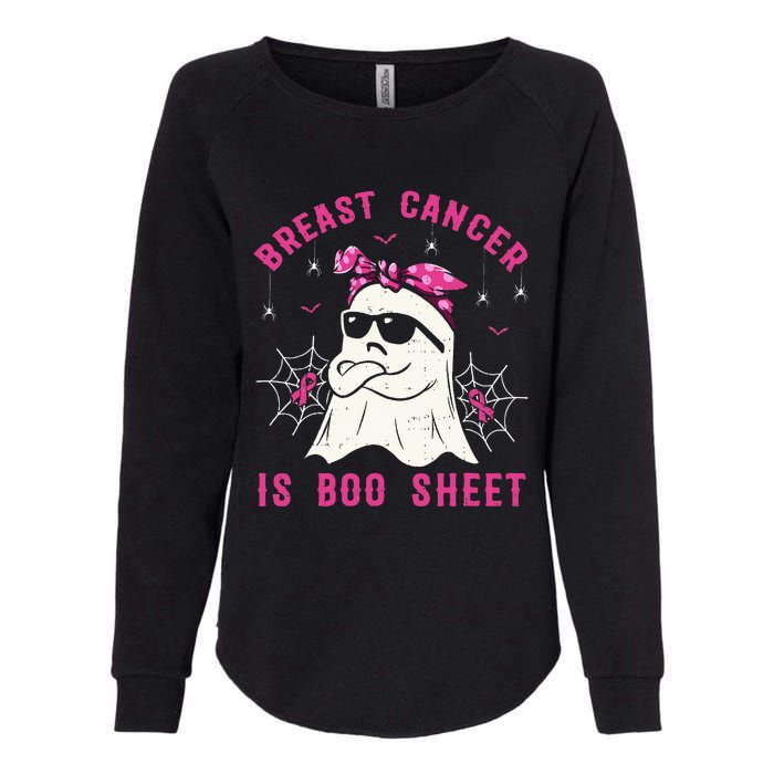 Breast Cancer Is Boo Sheet Breast Cancer Warrior Halloween Womens California Wash Sweatshirt