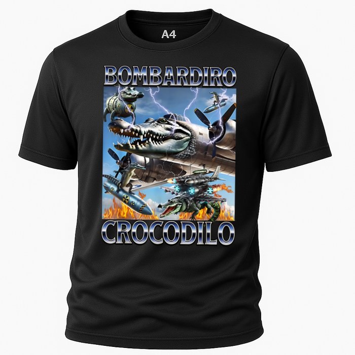 Bombardiro Crocodilo - Italian Brainrot Meme Cooling Performance Crew T-Shirt