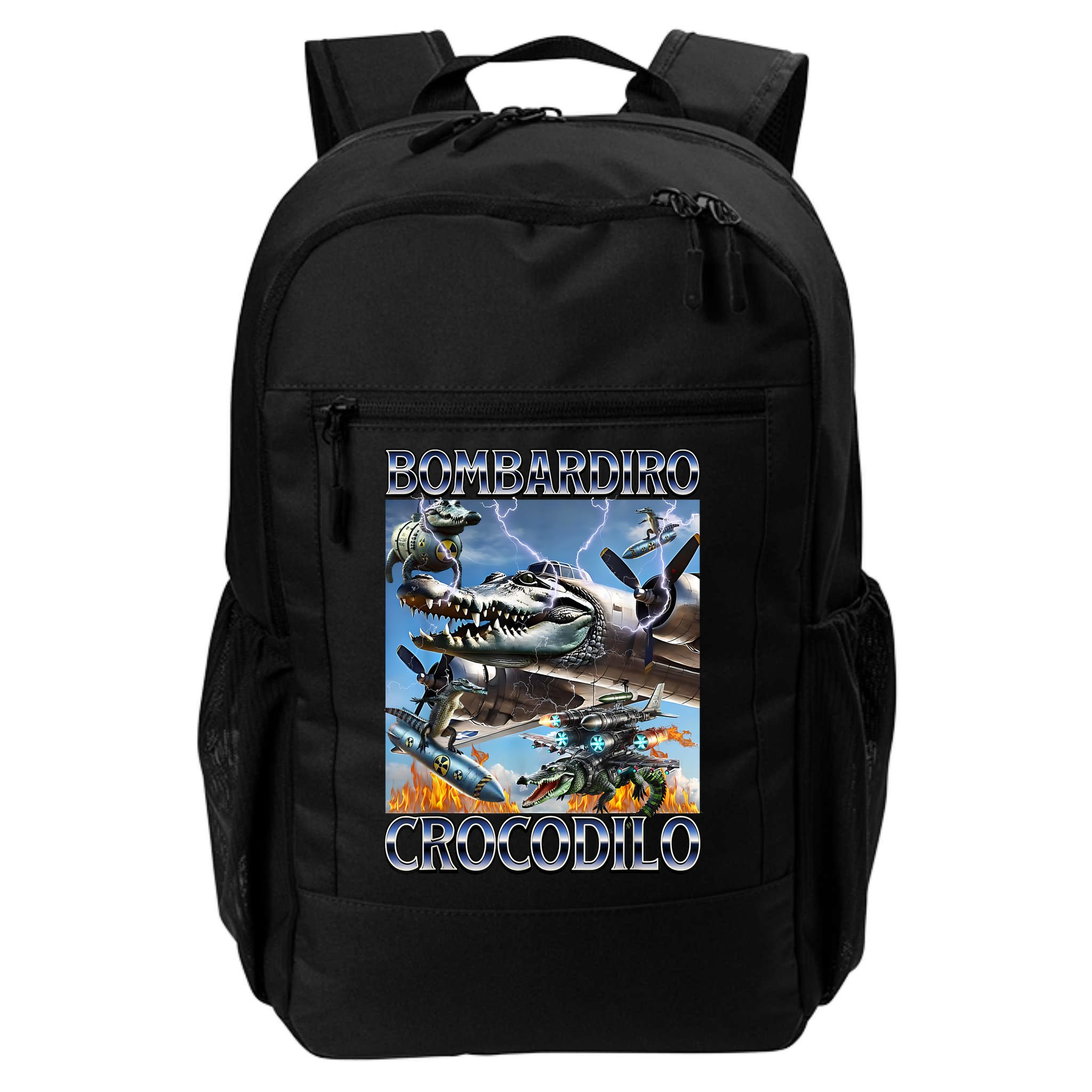 Bombardiro Crocodilo - Italian Brainrot Meme Backpack