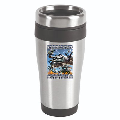 Bombardiro Crocodilo - Italian Brainrot Meme 16oz Travel Tumbler
