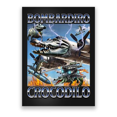 Bombardiro Crocodilo - Italian Brainrot Meme Poster