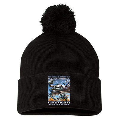 Bombardiro Crocodilo - Italian Brainrot Meme Pom Pom 12in Knit Beanie