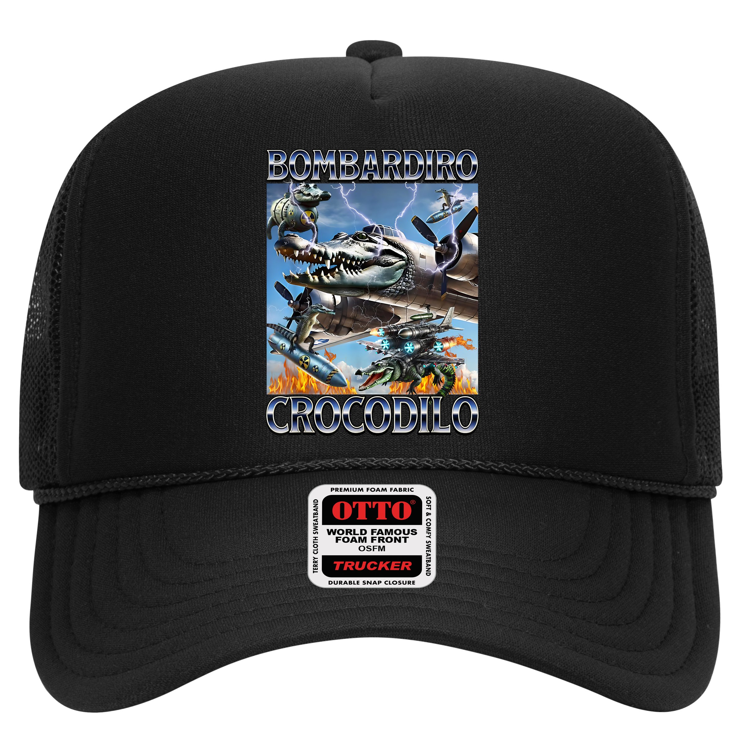 Bombardiro Crocodilo - Italian Brainrot Meme Hat