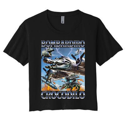 Bombardiro Crocodilo - Italian Brainrot Meme Crop Top
