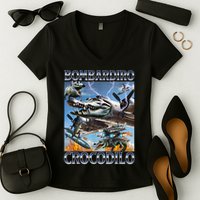 Bombardiro Crocodilo - Italian Brainrot Meme Women's V-Neck T-Shirt