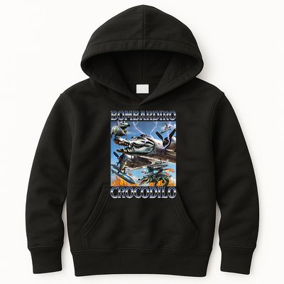 Bombardiro Crocodilo - Italian Brainrot Meme Kids Hoodie