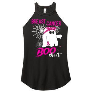 Breast Cancer Is Boo Sheet Halloween Breast Cancer Awareness Women's Perfect Tri Rocker Tank