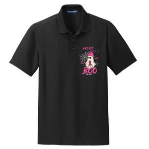 Breast Cancer Is Boo Sheet Halloween Breast Cancer Awareness Dry Zone Grid Polo