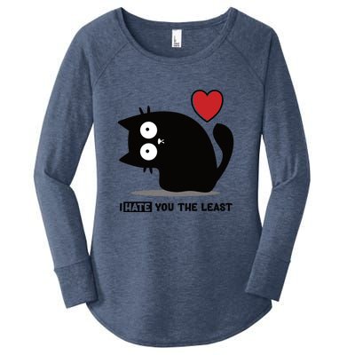 Black Cat | I Hate You The Least | Cats Heart Women's Perfect Tri Tunic Long Sleeve Shirt