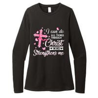 Breast Cancer I Can Do All Things Through Christ Womens CVC Long Sleeve Shirt