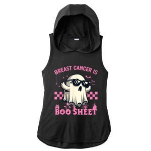 Breast Cancer Is Boo Sheet Halloween Breast Cancer Awareness Ladies PosiCharge Tri-Blend Wicking Draft Hoodie Tank