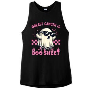 Breast Cancer Is Boo Sheet Halloween Breast Cancer Awareness Ladies PosiCharge Tri-Blend Wicking Tank