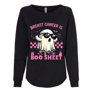 Breast Cancer Is Boo Sheet Halloween Breast Cancer Awareness Womens California Wash Sweatshirt