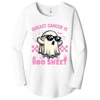 Breast Cancer Is Boo Sheet Halloween Breast Cancer Awareness Women's Perfect Tri Tunic Long Sleeve Shirt