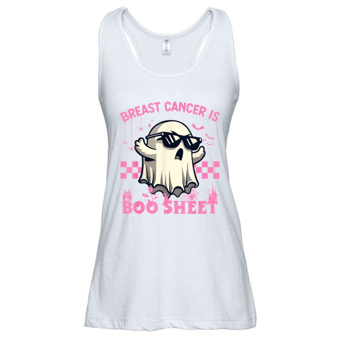 Breast Cancer Is Boo Sheet Halloween Breast Cancer Awareness Ladies Essential Flowy Tank