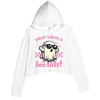 Breast Cancer Is Boo Sheet Halloween Breast Cancer Awareness Crop Fleece Hoodie