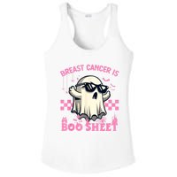 Breast Cancer Is Boo Sheet Halloween Breast Cancer Awareness Ladies PosiCharge Competitor Racerback Tank