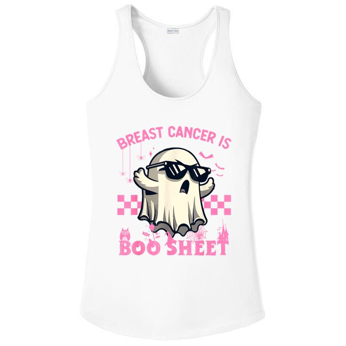 Breast Cancer Is Boo Sheet Halloween Breast Cancer Awareness Ladies PosiCharge Competitor Racerback Tank