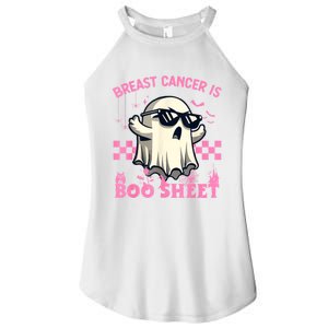 Breast Cancer Is Boo Sheet Halloween Breast Cancer Awareness Women's Perfect Tri Rocker Tank