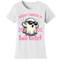 Breast Cancer Is Boo Sheet Halloween Breast Cancer Awareness Women's T-Shirt