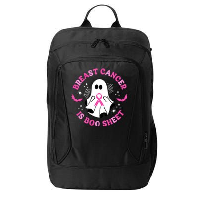 Breast Cancer Is Boo Sheet Awareness Halloween Ghost Gift City Backpack