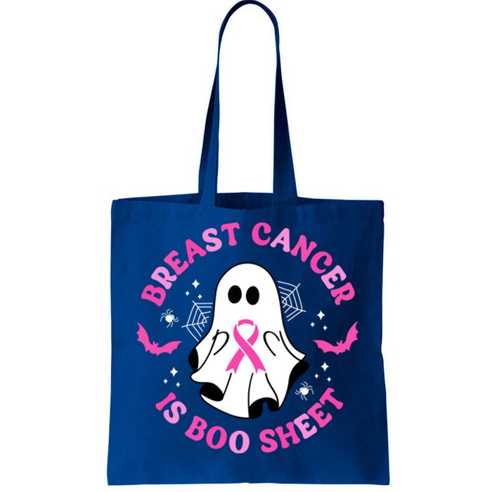 Breast Cancer Is Boo Sheet Awareness Halloween Ghost Gift Tote Bag