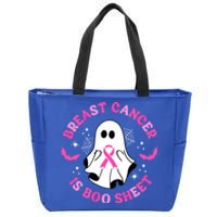 Breast Cancer Is Boo Sheet Awareness Halloween Ghost Gift Zip Tote Bag