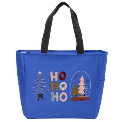 Boho Christmas I Love Christmas Ho Ho Ho Cute Holiday Gift Zip Tote Bag