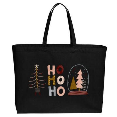 Boho Christmas I Love Christmas Ho Ho Ho Cute Holiday Gift Cotton Canvas Jumbo Tote