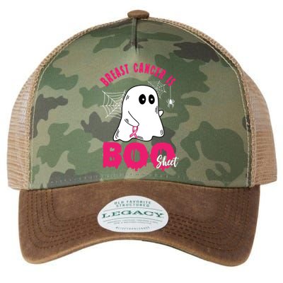 Breast Cancer Is Boo Sheet Halloween Ghost Legacy Tie Dye Trucker Hat