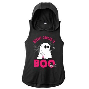 Breast Cancer Is Boo Sheet Halloween Ghost Ladies PosiCharge Tri-Blend Wicking Draft Hoodie Tank