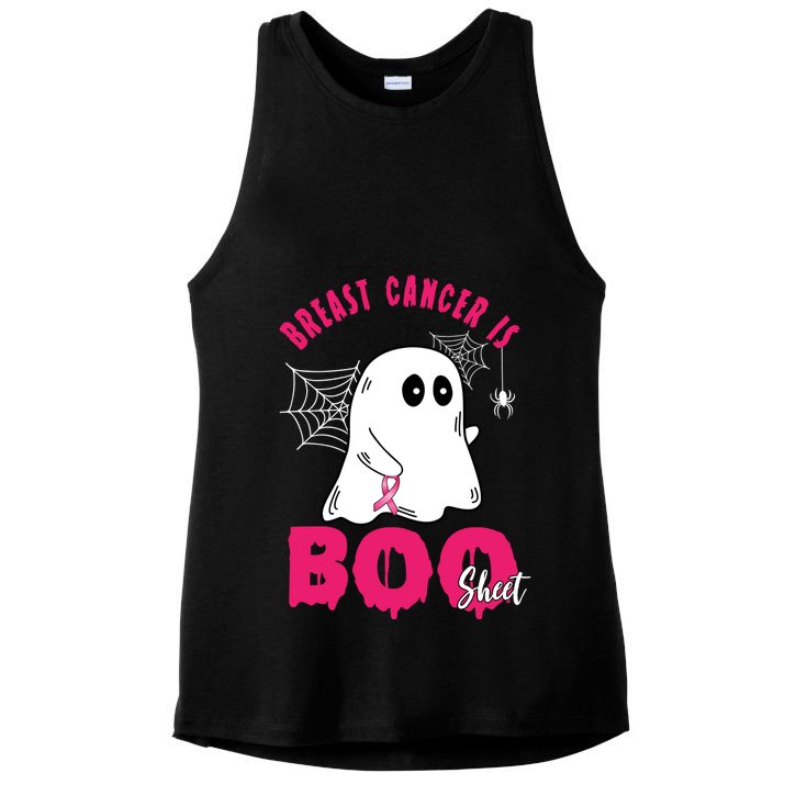 Breast Cancer Is Boo Sheet Halloween Ghost Ladies PosiCharge Tri-Blend Wicking Tank