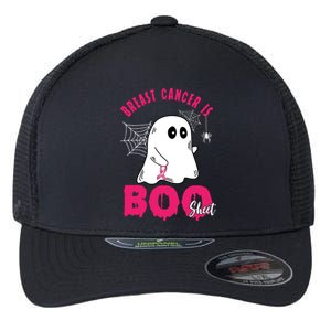 Breast Cancer Is Boo Sheet Halloween Ghost Flexfit Unipanel Trucker Cap