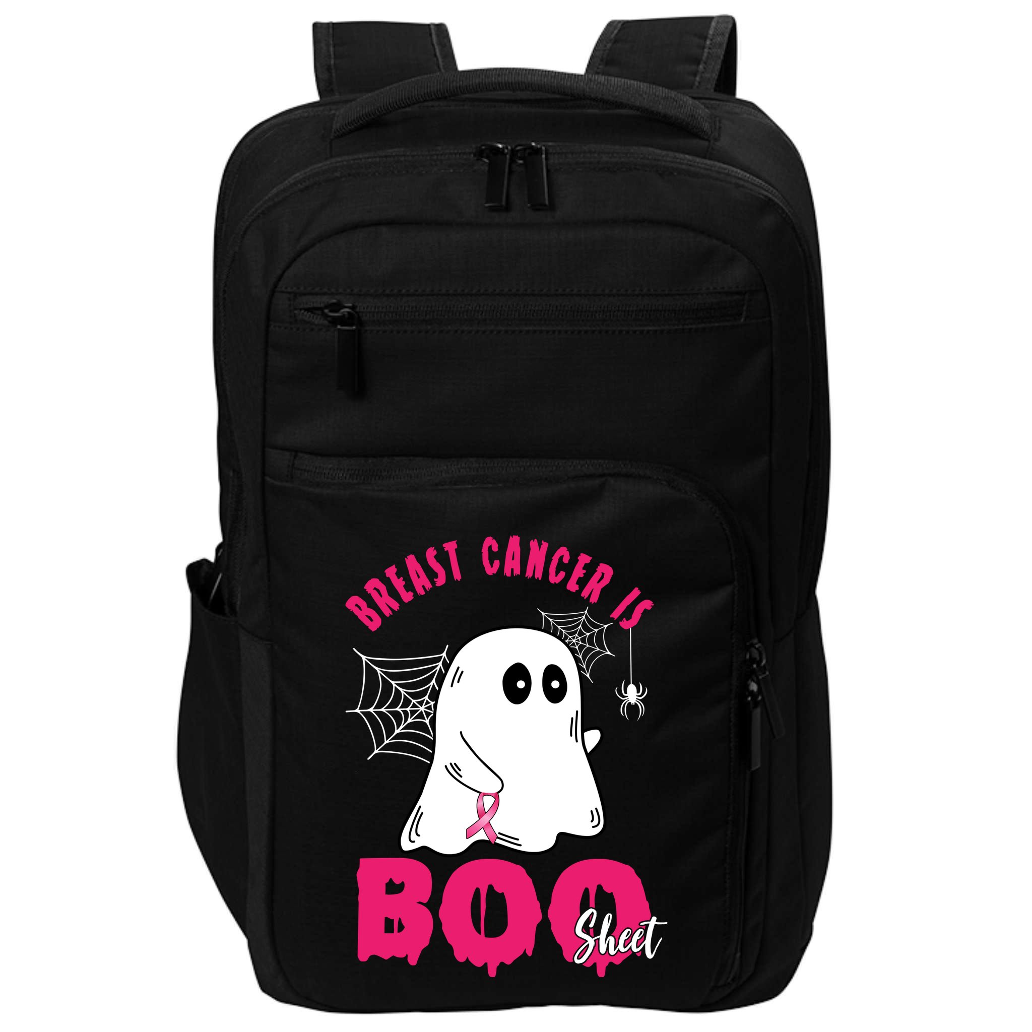 Breast Cancer Is Boo Sheet Halloween Ghost Impact Tech Backpack