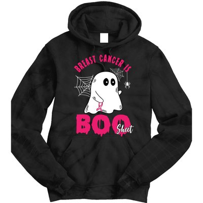 Breast Cancer Is Boo Sheet Halloween Ghost Tie Dye Hoodie