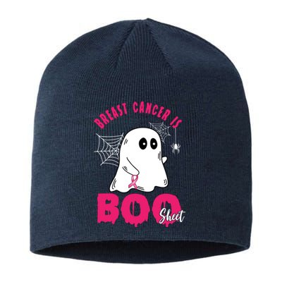 Breast Cancer Is Boo Sheet Halloween Ghost Sustainable Beanie