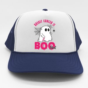 Breast Cancer Is Boo Sheet Halloween Ghost Trucker Hat