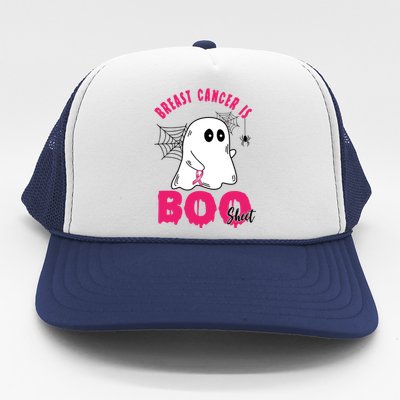 Breast Cancer Is Boo Sheet Halloween Ghost Trucker Hat