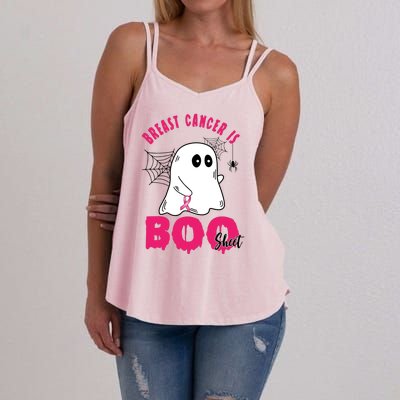 Breast Cancer Is Boo Sheet Halloween Ghost Women's Strappy Tank