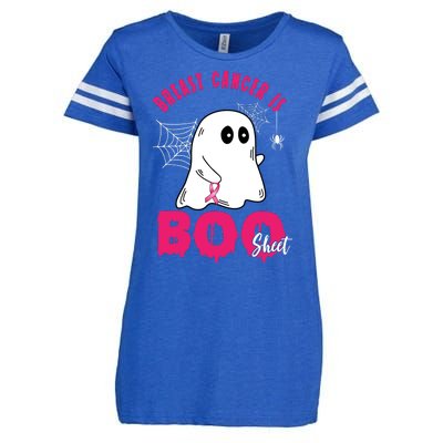 Breast Cancer Is Boo Sheet Halloween Ghost Enza Ladies Jersey Football T-Shirt