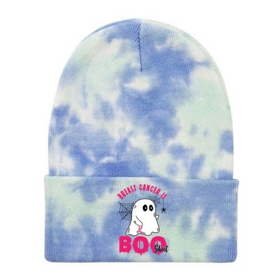 Breast Cancer Is Boo Sheet Halloween Ghost Tie Dye 12in Knit Beanie