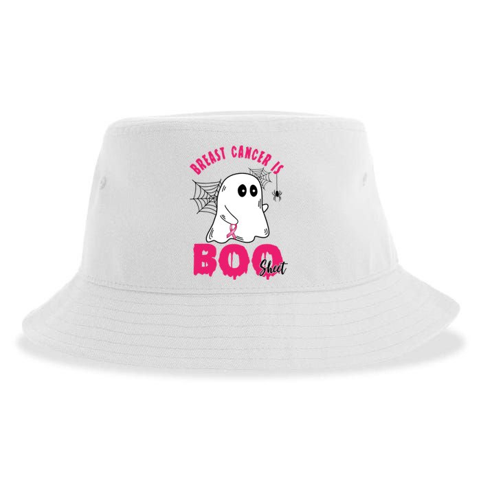 Breast Cancer Is Boo Sheet Halloween Ghost Sustainable Bucket Hat