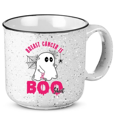Breast Cancer Is Boo Sheet Halloween Ghost 15oz Campfire Ceramic Mug
