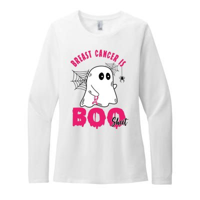 Breast Cancer Is Boo Sheet Halloween Ghost Womens CVC Long Sleeve Shirt