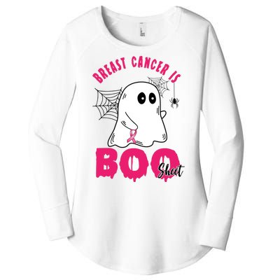 Breast Cancer Is Boo Sheet Halloween Ghost Women's Perfect Tri Tunic Long Sleeve Shirt