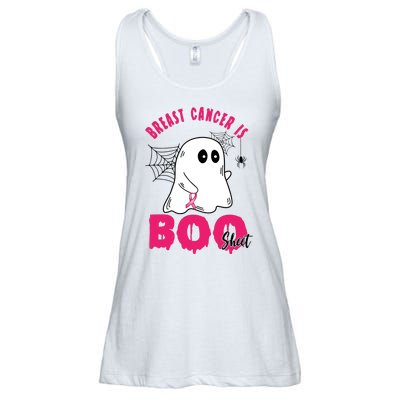 Breast Cancer Is Boo Sheet Halloween Ghost Ladies Essential Flowy Tank