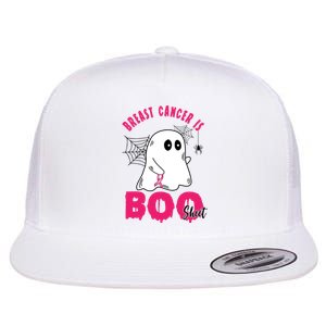 Breast Cancer Is Boo Sheet Halloween Ghost Flat Bill Trucker Hat