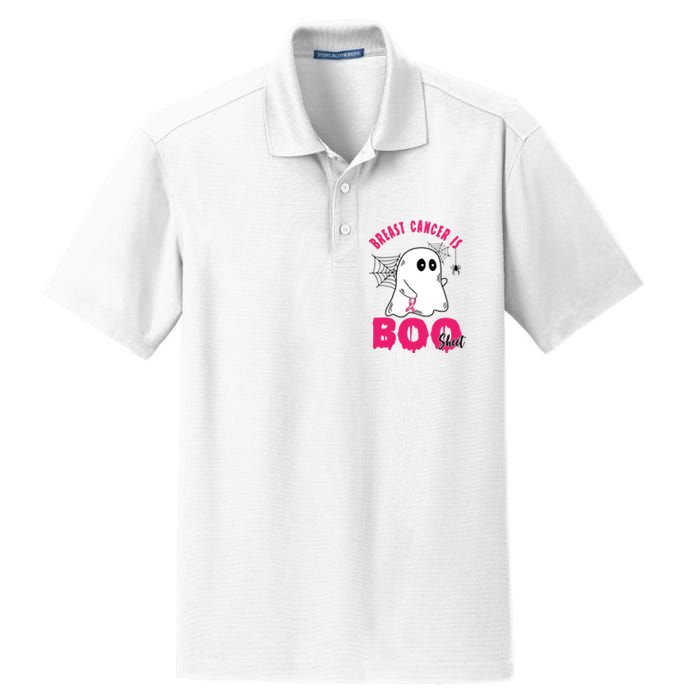 Breast Cancer Is Boo Sheet Halloween Ghost Dry Zone Grid Polo