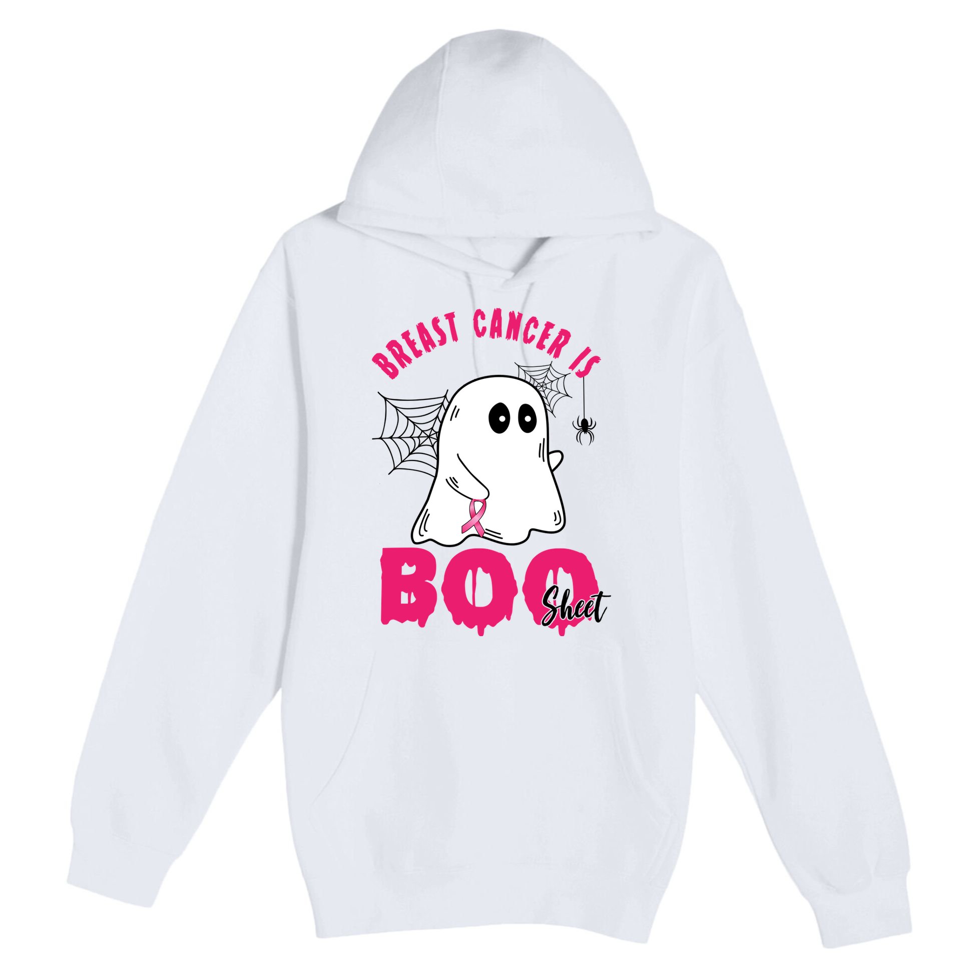 Breast Cancer Is Boo Sheet Halloween Ghost Premium Pullover Hoodie