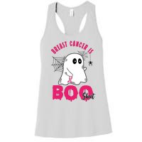 Breast Cancer Is Boo Sheet Halloween Ghost Women's Racerback Tank